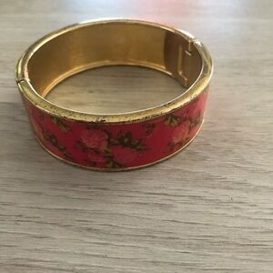 Betsey Johnson Floral Print Bangle